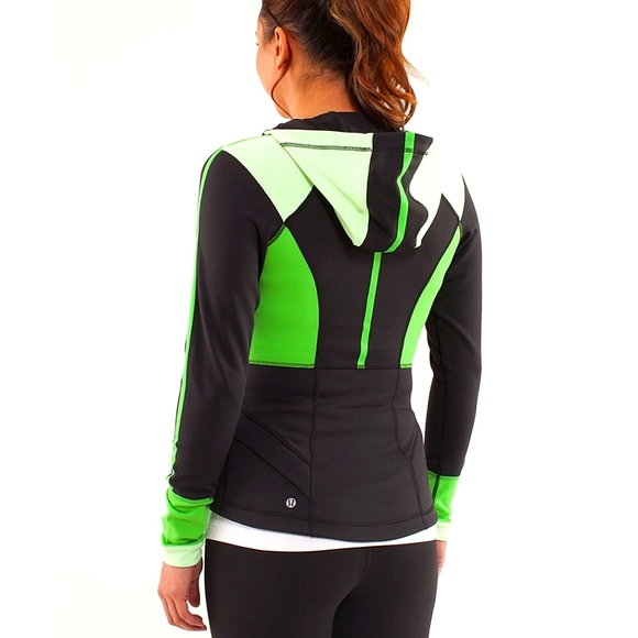 Lululemon Studio Surf Jacket Size 6 Black / Faded Zap / Frond - Picture 7 of 16